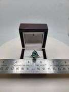 Victorian natural emeralds and diamond accent ring