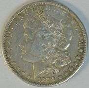 High grade 1878-CC Morgan Silver Dollar. Key date