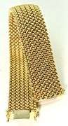 Utterly Impressive 14K Yellow Gold Mesh Bracelet