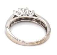 14kt White gold 0.35ctw 3 stone diamond ring