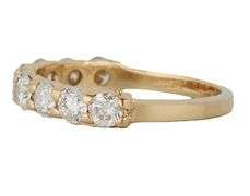 1.35ctw Round Diamond Nine Stone Shared Prong Wedding Band Ring in 14K