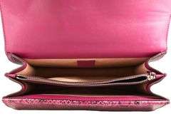 Gucci Purple Snakeskin Dragon Embroidered Medium Dionysus Shoulder Bag