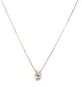 10kt White gold 0.15ctw diamond pendant on chain
