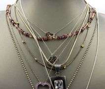 Vintage 925 sterling silver group lot of 8 necklaces
