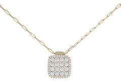 New Frederic Sage Large Firenze II 1.09ctw Diamond Pendant Necklace in 14K