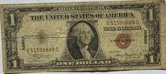 $1 1935A Hawaii Emergency Issue Silver Certificate .