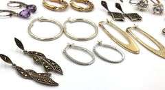 Group lot of Vintage 925 sterling silver earrings