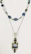 2 Sterling Silver Gemstone Necklaces