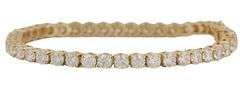 11.10ctw Round Diamond Tennis Bracelet in 14K
