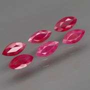 Fantastic 3.84ct set of MARQUISE CUT Burmese Rubies!