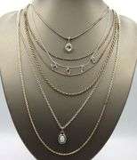 Group lot of 7 vintage 925 sterling silver necklaces