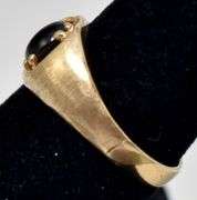 Sparkling 10K Yellow Gold Brown Star  Sapphire Gemstone Ring