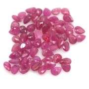 Lovely 11.45ct 56 piece pear cut Ruby set -Heated only!!!