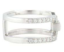 Penny Preville 1.00ctw Emerald and Round Diamond Double Row Engagement Ring in 18K