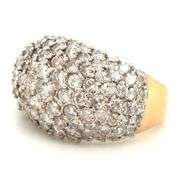 Glittering 14K YG Dome of Diamonds- 3 Cts. Total Weight