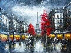 BEAUTIFUL BLACK AND WHITE PARIS ON CANVAS