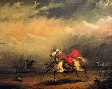 Rare  Alfred Jacob Miller, Snake and Sioux Indians on Warpath