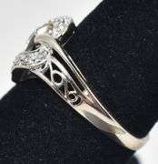 Loving 10K White Gold Diamond Heart Ring