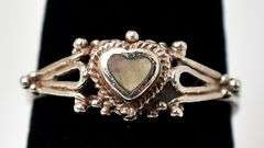 Abalone Gemstone Ring in Sterling Silver