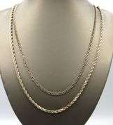 Group lot of 2 vintage 925 sterling silver chains