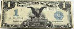 Clean Black Eagle Series 1899 Silver Certificate.