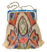 Whiting & Davis Art Deco Multi-Color Mesh Purse