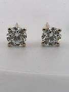 3.00 CARATS LAB GROWN DIAMOND STUDS. BRAND NEW.  14K YELLOW GOLD