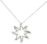 0.75ctw Diamond Open Abstract Star Pendant Necklace in 14K