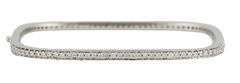 2.15ctw Diamond Square Shaped Bangle Bracelet in 18K