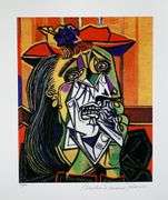 Pablo Picasso, Weeping Woman With Red Hat, Hand Signed by the Estate