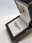 14K gold with 1.5 ctw D, VVS1 lab grown diamond ring