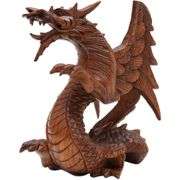Hand-Carved Winged Dragon