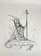 Exclusive Salvador Dali Hand-Signed Lithograph from 'Pantagruel' suite, 1973