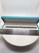 Magnificenrt  22 ctw London blue Topaz and diamond bracelet