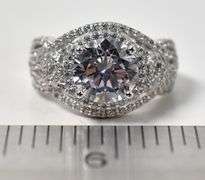 Cz Gemstone Ring in Sterling Silver