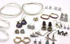 Group lot of Vintage 925 sterling silver earrings