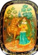 Vintage Handpainted Signed Russian Box