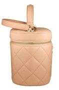 Chanel Trendy CC Beige Lambskin Quilted Vanity Case Bag