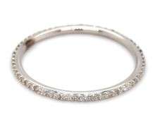 14kt White gold Thin diamond Eternity band