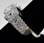 CZ Gemstone Cluster Ring in 925 Sterling Silver