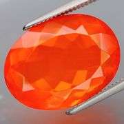 Vibrant top color 7.44ct bright orange Fire Opal