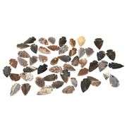 Lot of 50 Hand Knapped Indian Agate Arrowheads
