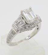 1.94CTW Earth Mined Emerald Cut Diamond Ring