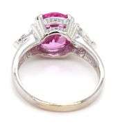Pretty 14K WG Pink Topaz Ring