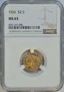 Choice BU 1926 $2.50 Indian Gold Piece. NGC MS63