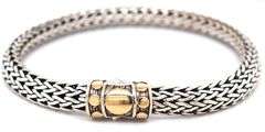 John Hardy Dot gold and sterling silver medium chain bracelet
