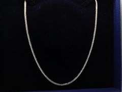 14K White Gold lab Diamond Tennis Necklace