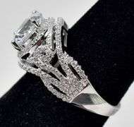 Cz Gemstone Ring in Sterling Silver