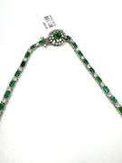 Antique Russian " Most rare and high value Emerald " one of a kind Platinum Emerald and Diamond Neck