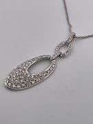 CERTIFIED BRAND NEW 14K WHITE GOLD NECKLACE WITH DIAMOND PENDANT
